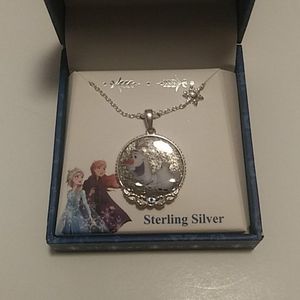 Disney Frozen ll OLAF Necklace Sterling New
